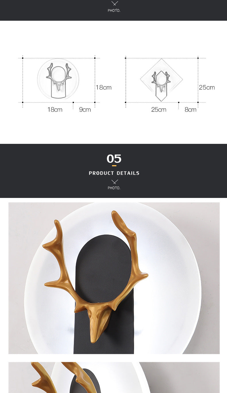 Acrylic Antlers LED Wall Light – Modern Simple Design