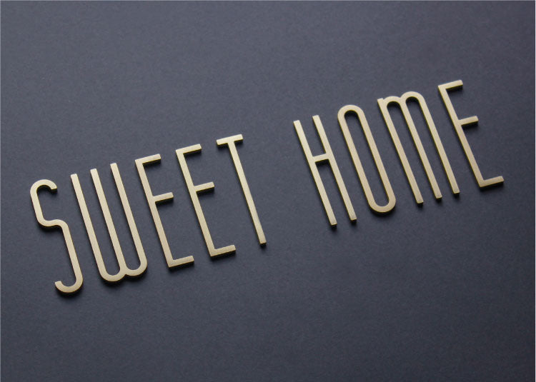 Brass Wall Creative English Alphabet Stickers