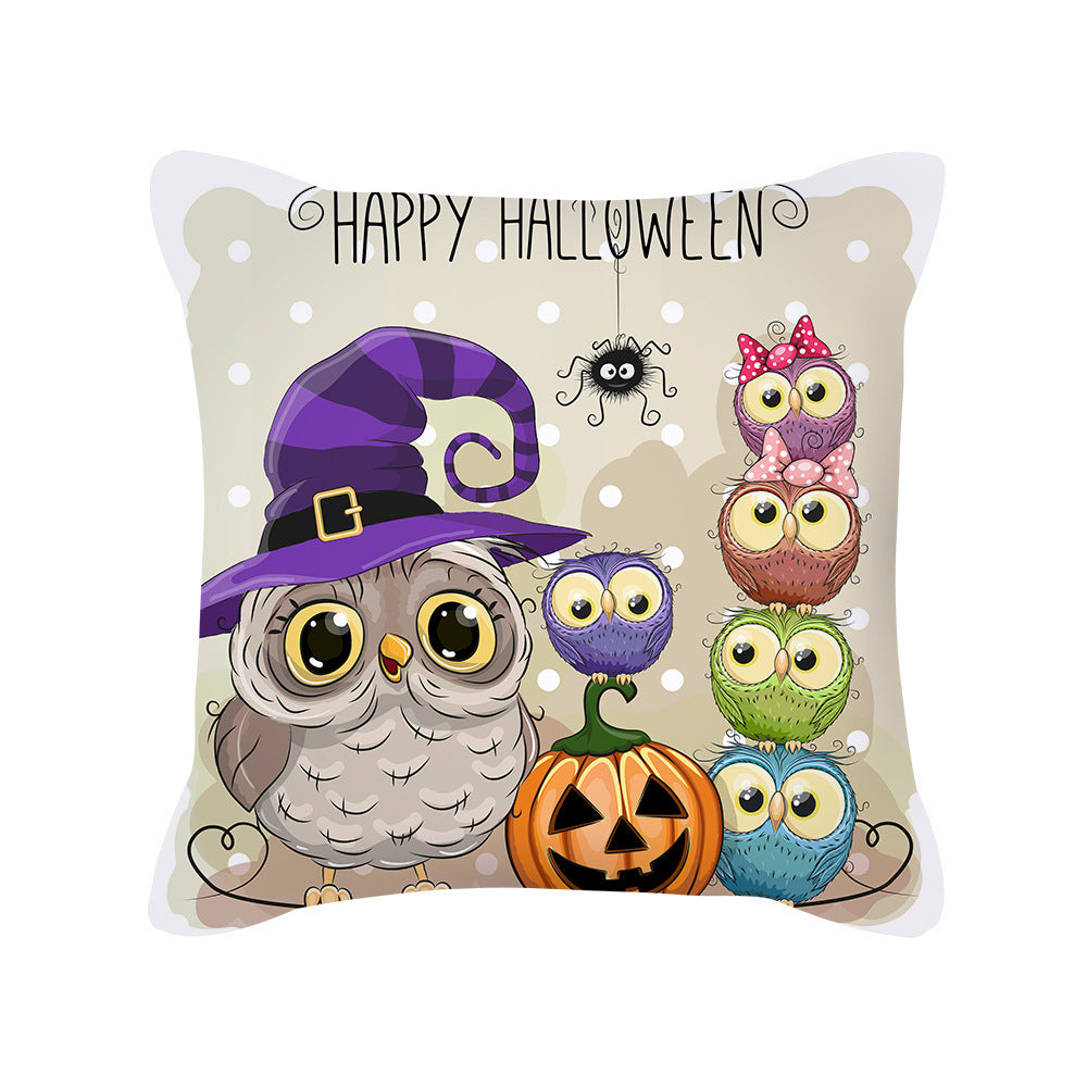 Pumpkin Cute Ghost Peach Skin Halloween Pillowcase Amazon Home Pillowcase Cushion Cover
